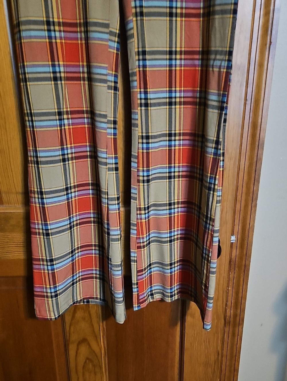Free People Plaid Jules Wide-Leg Trouser High-Rise Pants-NWOT - Picture 5 of 13